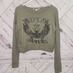 Y2K Indie Sleeze Royal Couture Olive Green